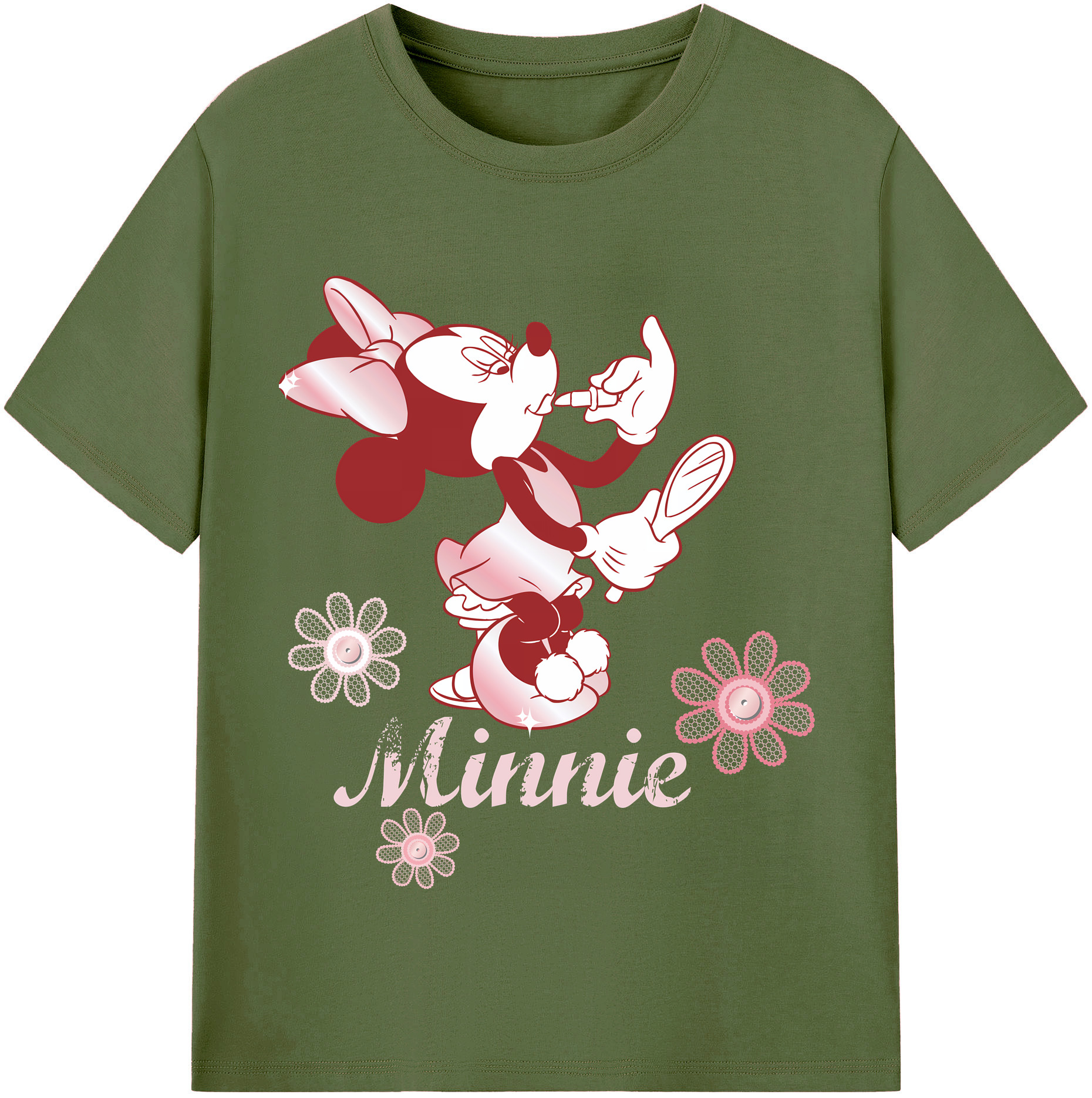 （画像用） ミッキーマウス Mickey Mouse 綿100％半袖Tシャツ（フロントプリント）
